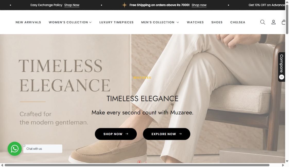 Muzaree fashion ecommerce website