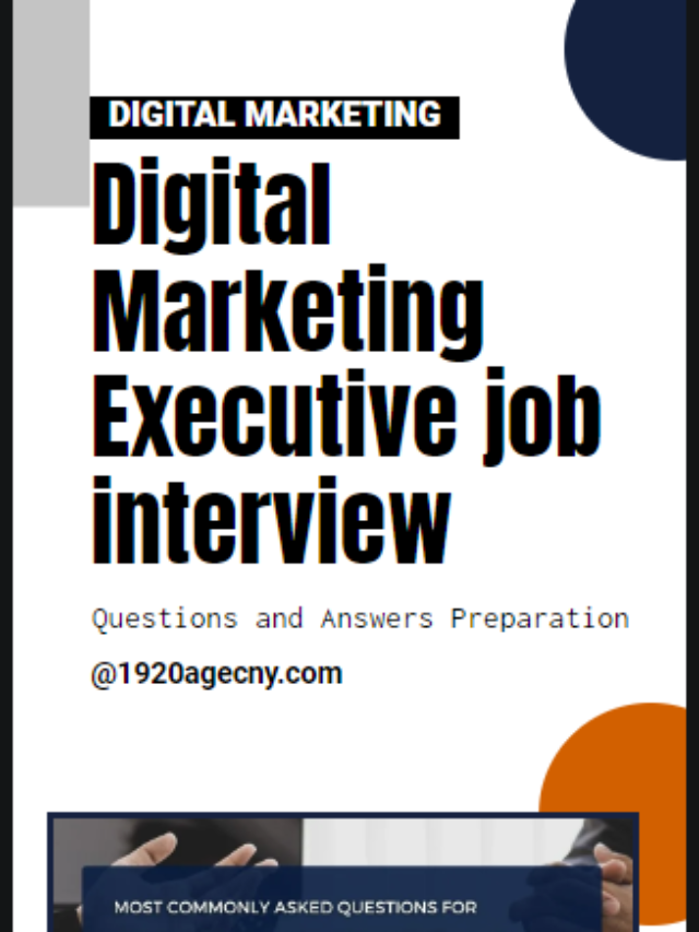 Most Commonly Asked Questions for Digital Marketing Executive Interview. Job Interview Preparation for Digital Marketing Executive post. by 1920agency.com