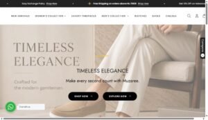 Muzaree Shopify ecommerce website homepage